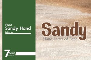 7 Font ยอดฮิต - Sandy Hand Letter ed Font