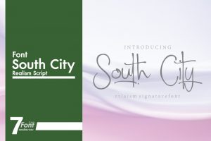 7 Font ยอดฮิต - South City Realism Script