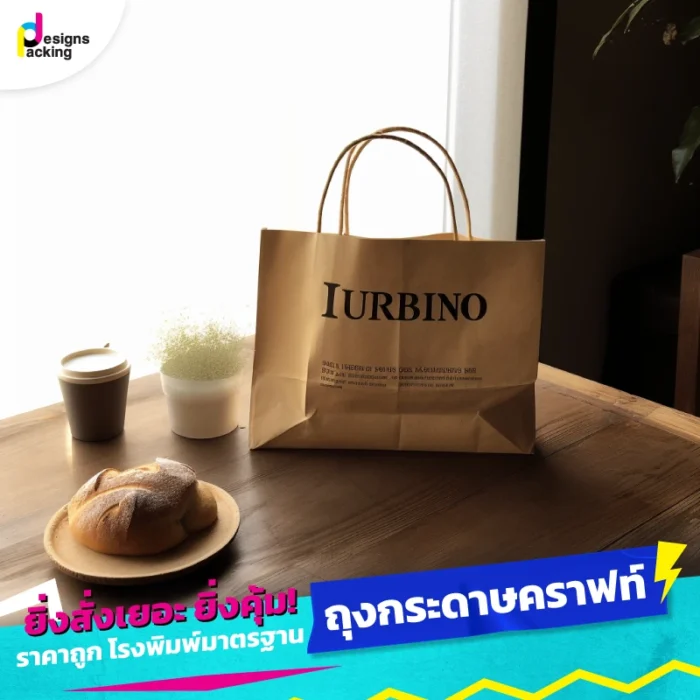 ถุงกระดาษคราฟท์ สกรีนโลโก้ สั่งทําถุงกระดาษ มีโลโก้ - 02