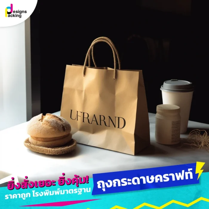 ถุงกระดาษคราฟท์ สกรีนโลโก้ สั่งทําถุงกระดาษ มีโลโก้ - 03