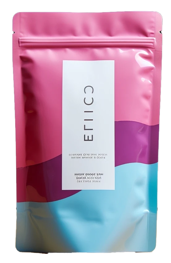 ซองฟอยล์ Ethico บนพื้นหลังสีขาว