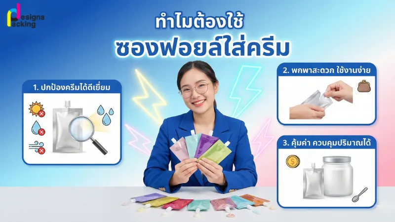 เหตุผลที่เจ้าของแบรนด์นิยมใช้ซองฟอยล์ใส่ครีม