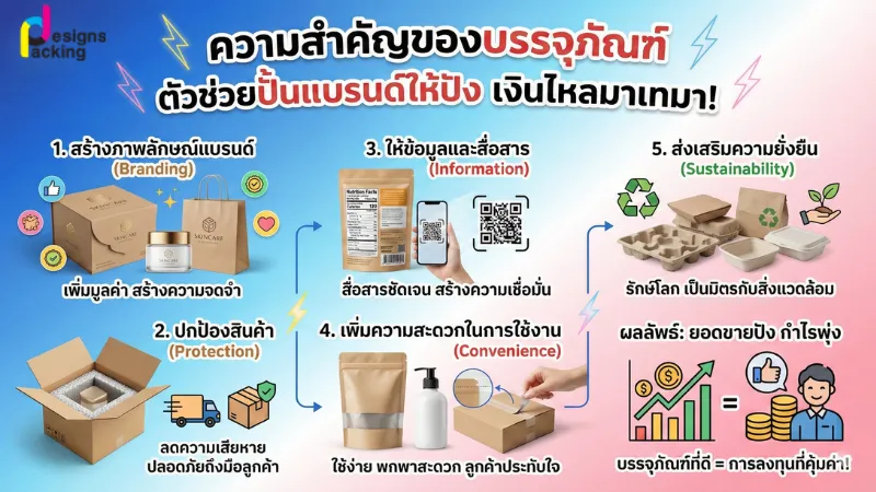 ความสำคัญและหน้าที่ของบรรจุภัณฑ์ที่ช่วยสร้างมูลค่าและยอดขายให้แบรนด์